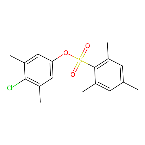 (4-Chloro-3,5-dimethylphenyl) 2,4,6-trimethylbenzenesulfonate structure