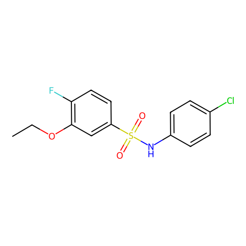 N-(4-chlorophenyl)-3-ethoxy-4-fluorobenzene-1-sulfonamide structure