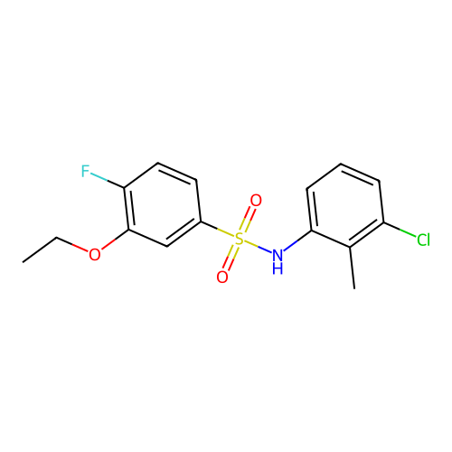 N-(3-chloro-2-methylphenyl)-3-ethoxy-4-fluorobenzenesulfonamide structure
