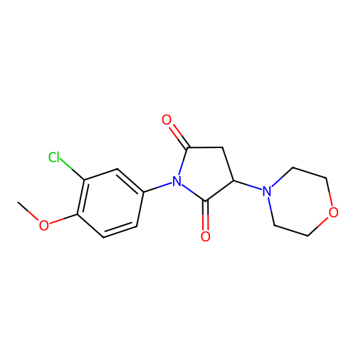 1-(3-Chloro-4-methoxyphenyl)-3-morpholin-4-ylpyrrolidine-2,5-dione structure