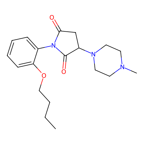 1-(2-Butoxyphenyl)-3-(4-methylpiperazin-1-yl)pyrrolidine-2,5-dione structure