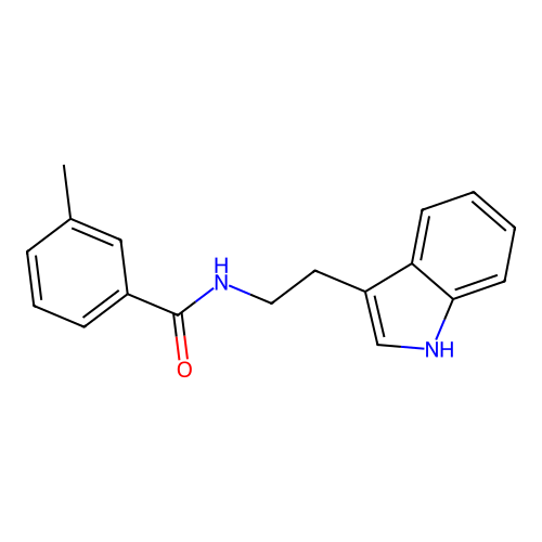 N-[2-(1H-indol-3-yl)ethyl]-3-methylbenzamide structure