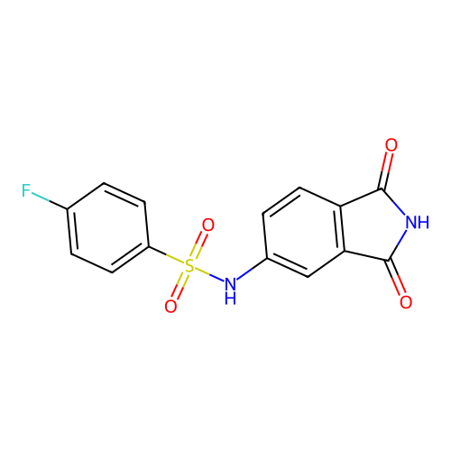 N-(1,3-dioxo-2,3-dihydro-1H-isoindol-5-yl)-4-fluorobenzenesulfonamide structure