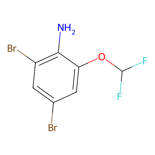2,4-Dibromo-6-(difluoromethoxy)aniline structure