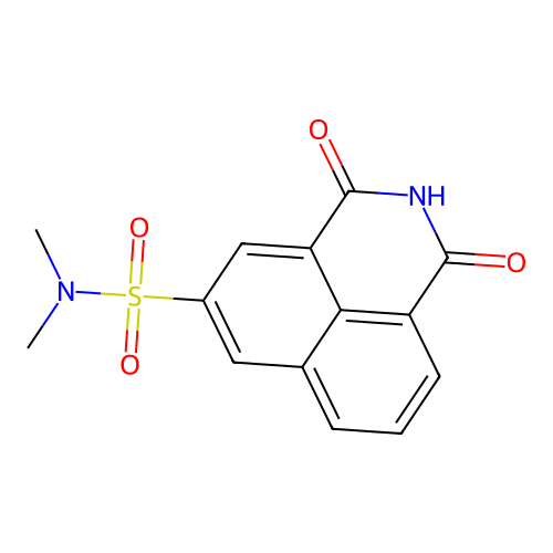 N,N-dimethyl-1,3-dioxo-2,3-dihydro-1H-benzo[de]isoquinoline-5-sulfonamide structure