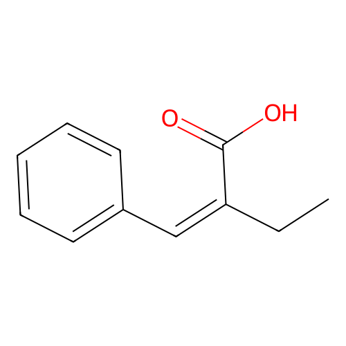 (2Z)-2-benzylidenebutanoic acid structure