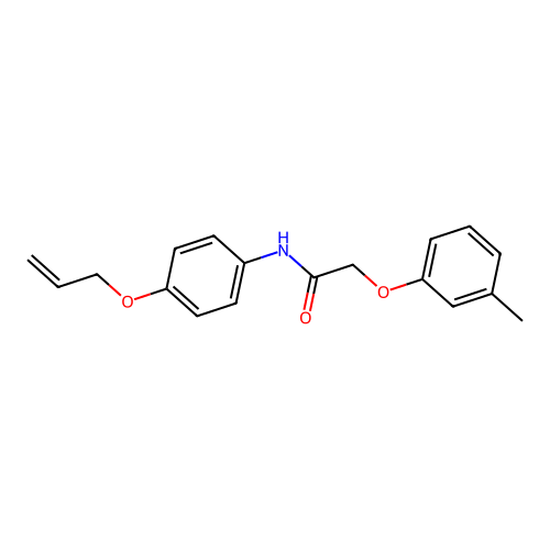 N-[4-(allyloxy)phenyl]-2-(3-methylphenoxy)acetamide structure