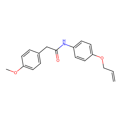 2-(4-methoxyphenyl)-N-(4-prop-2-enoxyphenyl)acetamide structure