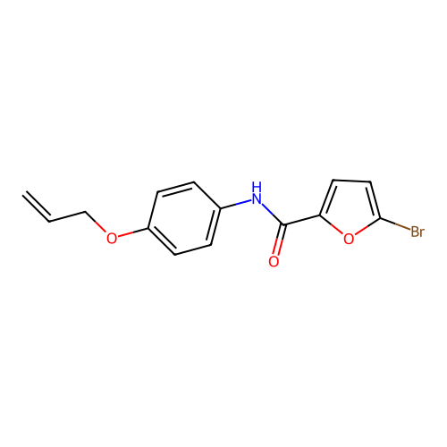 N-[4-(allyloxy)phenyl]-5-bromo-2-furamide structure