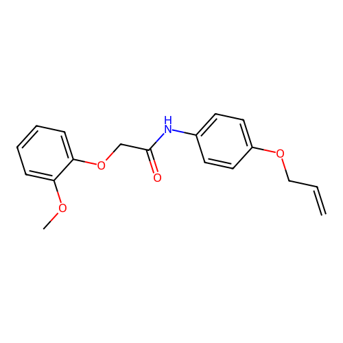 2-(2-methoxyphenoxy)-N-(4-prop-2-enoxyphenyl)acetamide structure