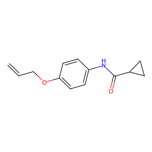 N-(4-prop-2-enoxyphenyl)cyclopropanecarboxamide structure