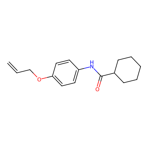 N-(4-prop-2-enoxyphenyl)cyclohexanecarboxamide structure