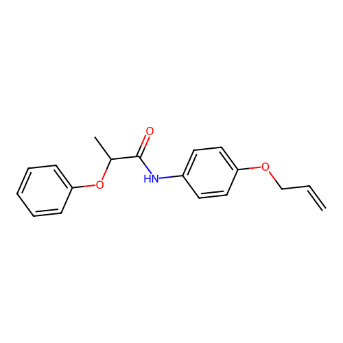 2-phenoxy-N-(4-prop-2-enoxyphenyl)propanamide structure