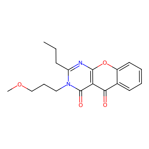 3-(3-methoxypropyl)-2-propyl-4H-chromeno[2,3-d]pyrimidine-4,5(3H)-dione structure