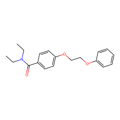 N,N-diethyl-4-(2-phenoxyethoxy)benzamide structure