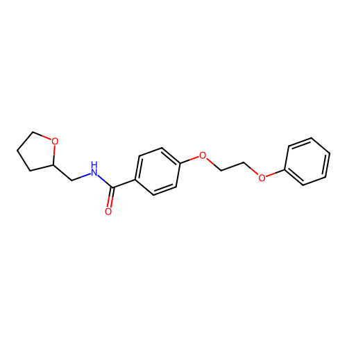 N-(oxolan-2-ylmethyl)-4-(2-phenoxyethoxy)benzamide structure