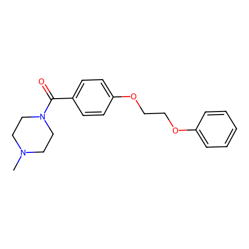 1-Methyl-4-[4-(2-phenoxyethoxy)benzoyl]piperazine structure