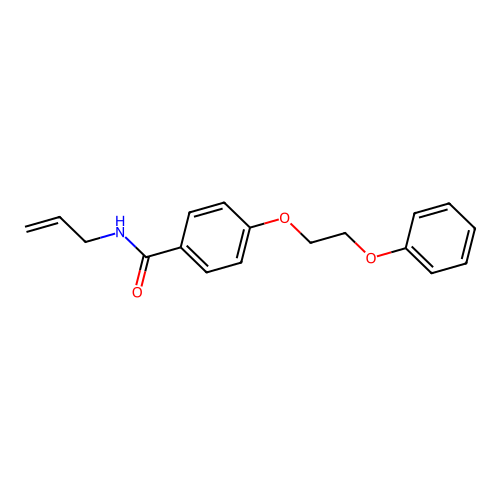 N-allyl-4-(2-phenoxyethoxy)benzamide structure