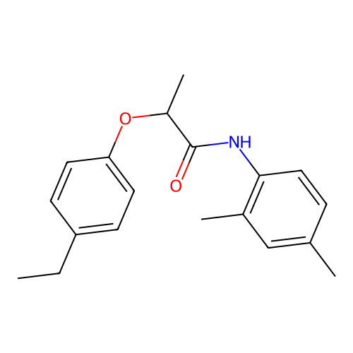N-(2,4-dimethylphenyl)-2-(4-ethylphenoxy)propanamide structure