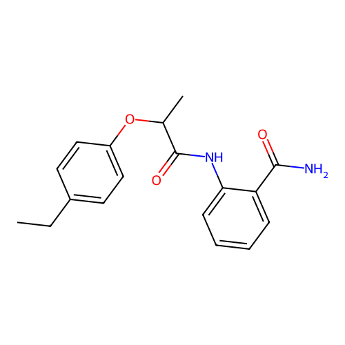 2-[2-(4-Ethylphenoxy)propanoylamino]benzamide structure