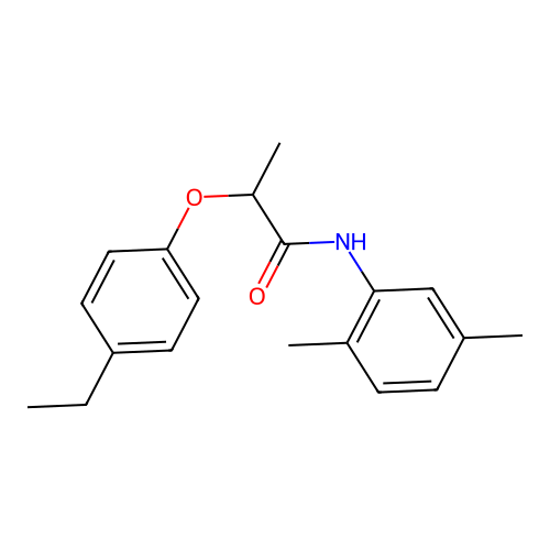 N-(2,5-dimethylphenyl)-2-(4-ethylphenoxy)propanamide structure