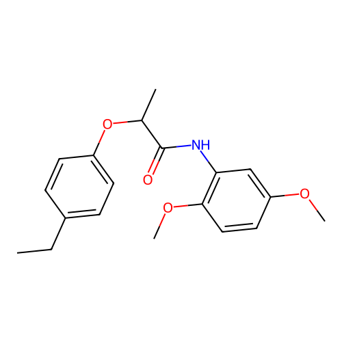 N-(2,5-dimethoxyphenyl)-2-(4-ethylphenoxy)propanamide structure