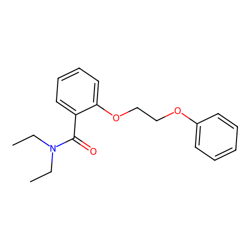 N,N-diethyl-2-(2-phenoxyethoxy)benzamide structure