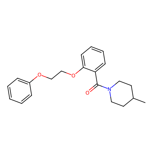 4-Methylpiperidyl 2-(2-phenoxyethoxy)phenyl ketone structure