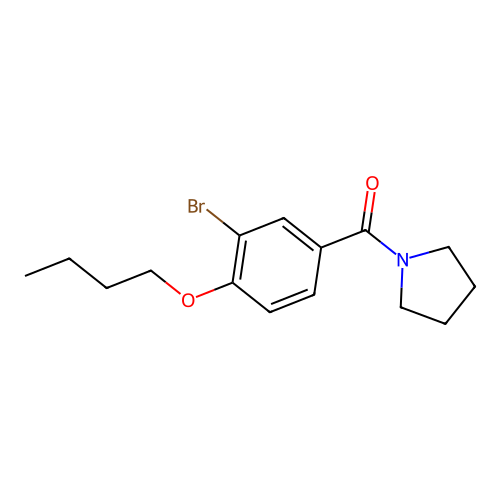 (3-Bromo-4-butoxyphenyl)-pyrrolidin-1-ylmethanone structure