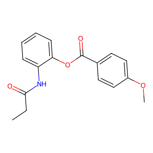 [2-(Propanoylamino)phenyl] 4-methoxybenzoate structure