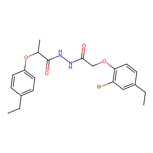 2-(4-Ethylphenoxy)propanoic acid 2-[2-(2-bromo-4-ethylphenoxy)acetyl]hydrazide structure