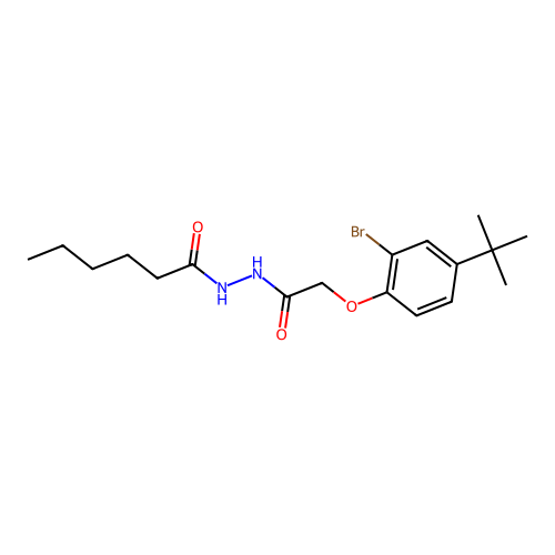 Hexanoic acid, 2-[2-[2-bromo-4-(1,1-dimethylethyl)phenoxy]acetyl]hydrazide structure