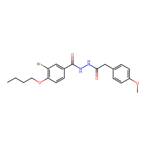 4-Methoxybenzeneacetic acid 2-(3-bromo-4-butoxybenzoyl)hydrazide structure