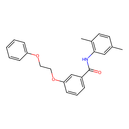 N-(2,5-dimethylphenyl)-3-(2-phenoxyethoxy)benzamide structure