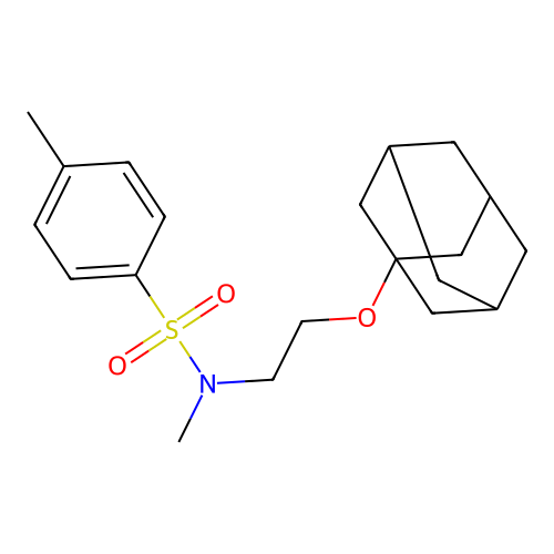 N-[2-(1-adamantyloxy)ethyl]-N,4-dimethylbenzenesulfonamide structure