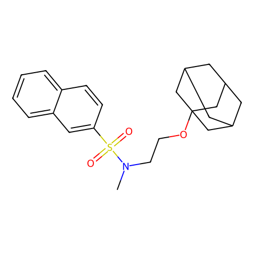 N-[2-(1-adamantyloxy)ethyl]-N-methylnaphthalene-2-sulfonamide structure