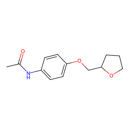 N-[4-(oxolan-2-ylmethoxy)phenyl]acetamide structure