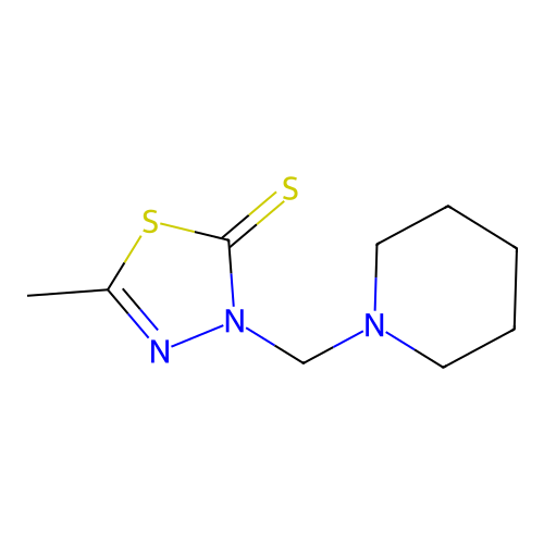 5-Methyl-3-(piperidin-1-ylmethyl)-1,3,4-thiadiazole-2-thione structure