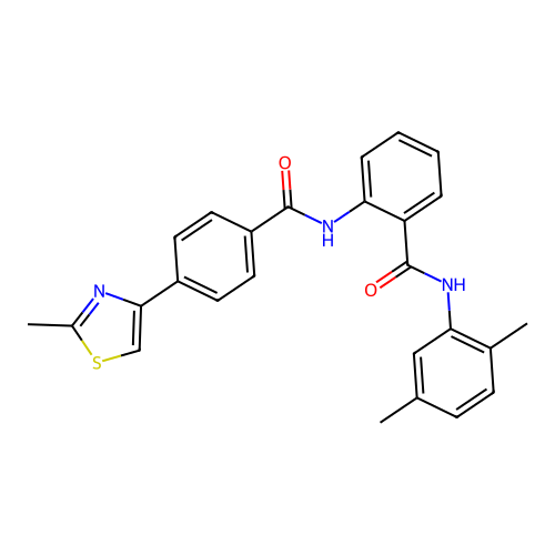 N-(2,5-dimethylphenyl)-2-[[4-(2-methyl-1,3-thiazol-4-yl)benzoyl]amino]benzamide structure