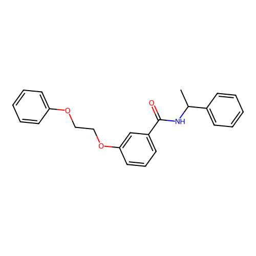 3-(2-phenoxyethoxy)-N-(1-phenylethyl)benzamide structure