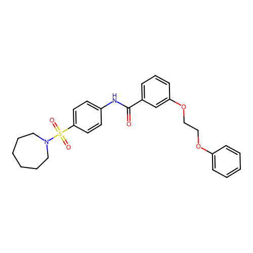N-[4-[(Hexahydro-1H-azepin-1-yl)sulfonyl]phenyl]-3-(2-phenoxyethoxy)benzamide structure
