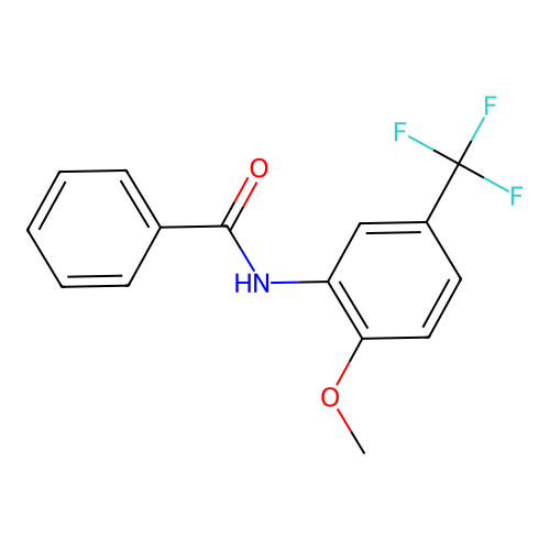 N-[2-methoxy-5-(trifluoromethyl)phenyl]benzamide structure
