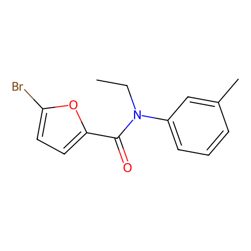 5-bromo-N-ethyl-N-(3-methylphenyl)furan-2-carboxamide structure