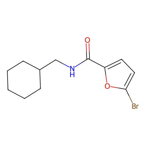 5-bromo-N-(cyclohexylmethyl)furan-2-carboxamide structure