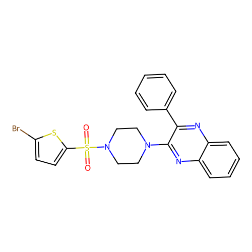 2-[4-(5-Bromothiophen-2-yl)sulfonylpiperazin-1-yl]-3-phenylquinoxaline structure