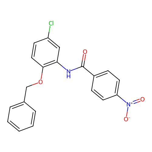 N-(5-chloro-2-phenylmethoxyphenyl)-4-nitrobenzamide structure