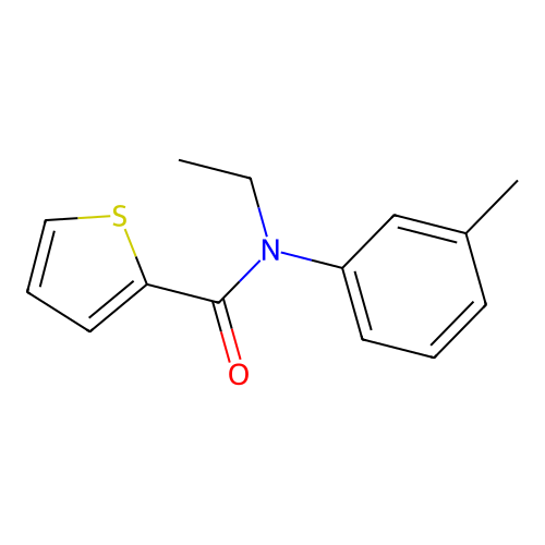 Thiophene-2-carboxamide, N-ethyl-N-(3-methylphenyl)- structure