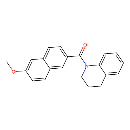 3,4-dihydro-2H-quinolin-1-yl-(6-methoxynaphthalen-2-yl)methanone structure