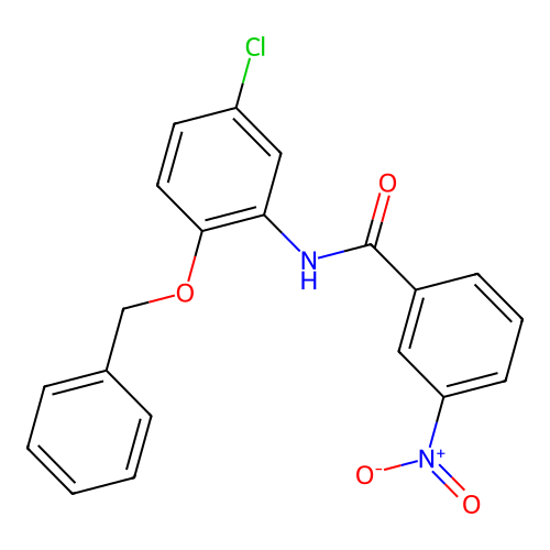 N-(5-chloro-2-phenylmethoxyphenyl)-3-nitrobenzamide structure