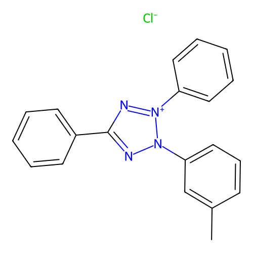 2-(3-Methylphenyl)-3,5-diphenyl-2H-tetrazol-3-ium chloride structure